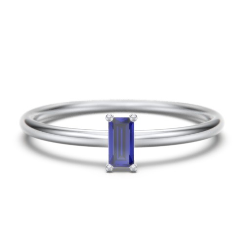 Vertical Baguette Stackable Ring