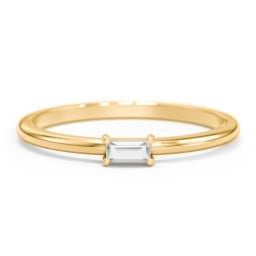 East-West Stackable Baguette Ring