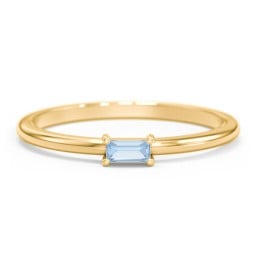 East-West Stackable Baguette Ring