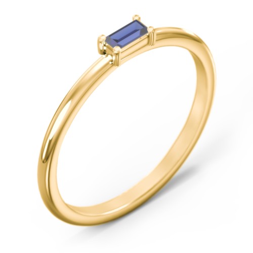 East-West Stackable Baguette Ring