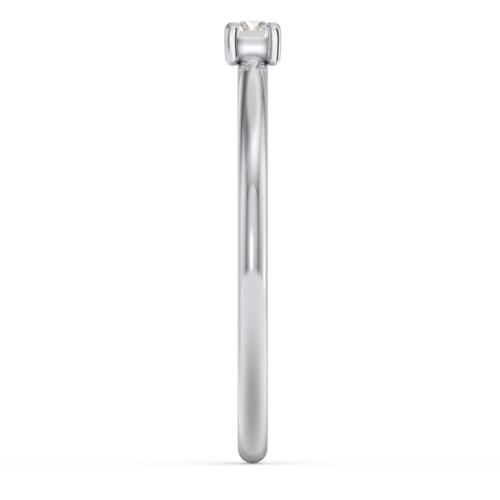 East-West Stackable Baguette Ring – Sterling Silver with Cubic Zirconia