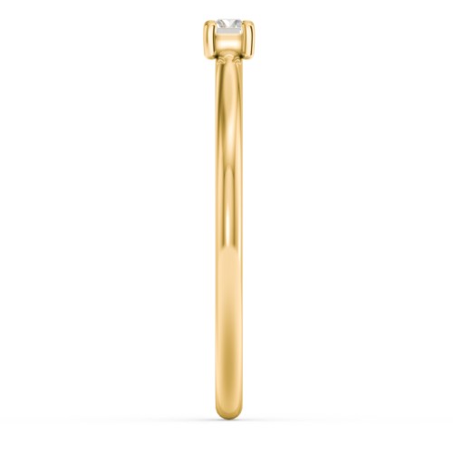 East-West Stackable Baguette Ring – 10K Yellow Gold with Cubic Zirconia