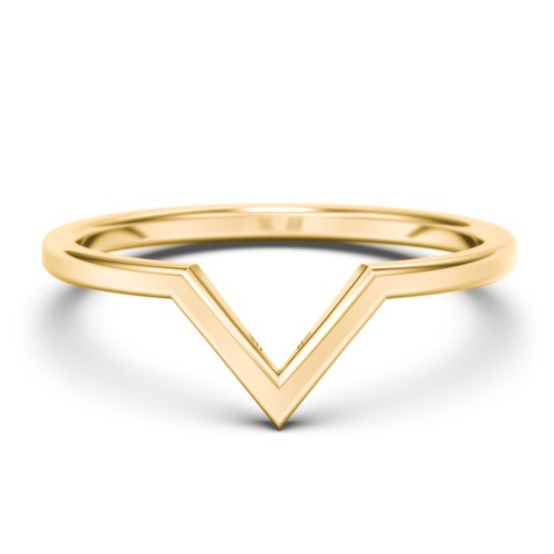V-Shape Stackable Ring – 10K Yellow Gold