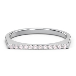 Flat Top Stackable Ring with Accents