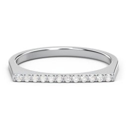 Flat Top Stackable Ring with Accents