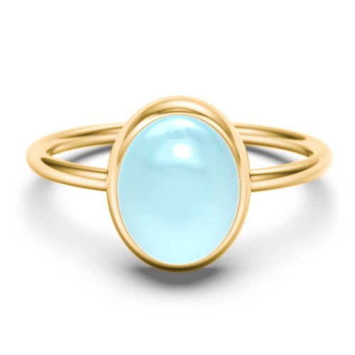 Oval Cab Gemstone Ring