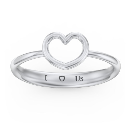Open Heart Ring – Sterling Silver