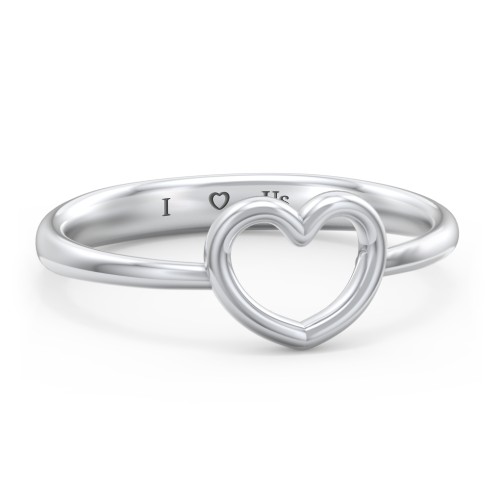 Open Heart Ring – Sterling Silver