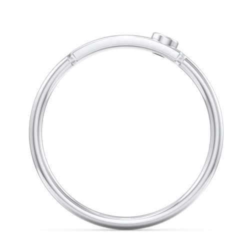 Engravable Bar Ring with Birthstone – Sterling Silver with Blue Sapphire