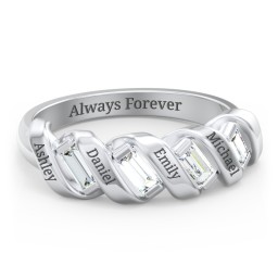 Spiral Baguette Ring