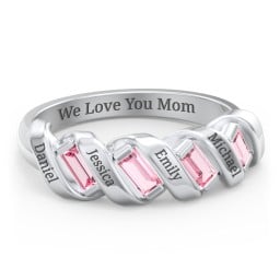 Spiral Baguette Ring