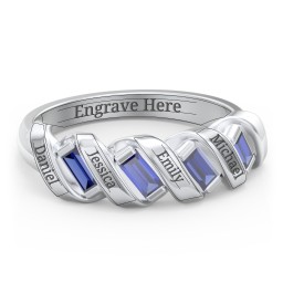 Spiral Baguette Ring