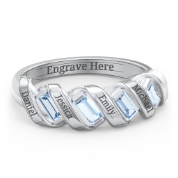 Spiral Baguette Ring
