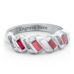 Spiral Baguette Ring