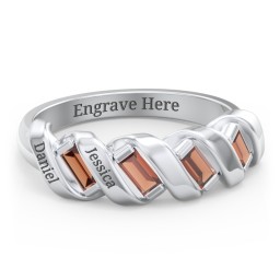 Spiral Baguette Ring