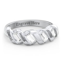 Spiral Baguette Ring