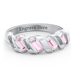 Spiral Baguette Ring