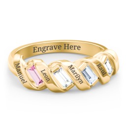 Spiral Baguette Ring