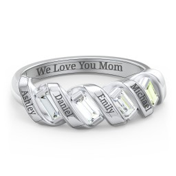 Spiral Baguette Ring