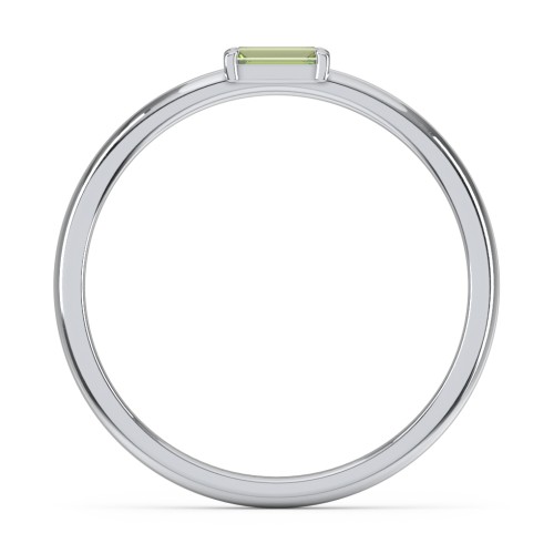 Engravable Baguette Ring with East-West Setting