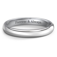 Classic Half Round Wedding Band - 3mm Width – 10K Yellow Gold
