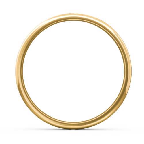 Classic Half Round Wedding Band - 3mm Width – 10K Yellow Gold