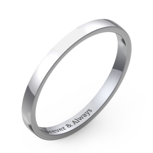 Classic Flat Wedding Band - 2mm Width