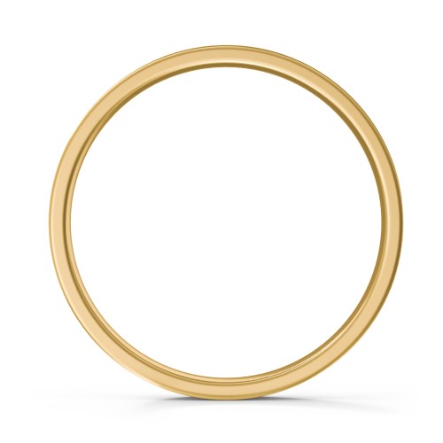 Classic Flat Wedding Band - 2.5mm Width – 10K Yellow Gold