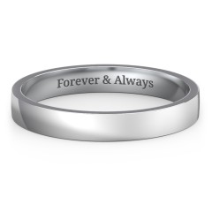 Classic Flat Wedding Band - 3mm Width – Sterling Silver