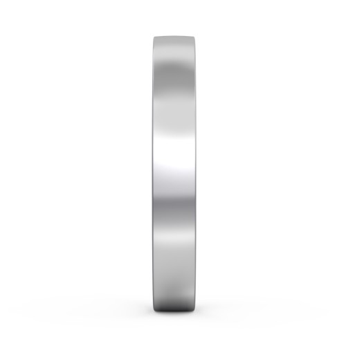 Classic Flat Wedding Band - 3mm Width – Sterling Silver