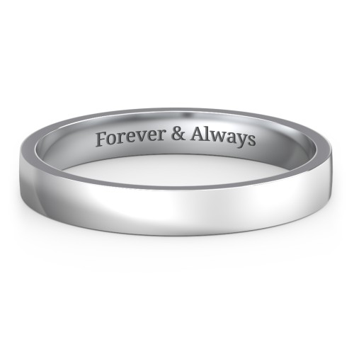 Classic Flat Wedding Band - 3mm Width – Sterling Silver