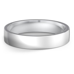 Classic Flat Wedding Band - 4mm Width