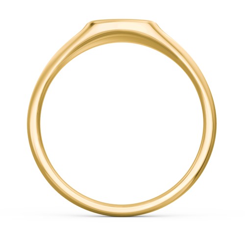 Women's Engravable Initial Square Signet Ring – 10K Yellow Gold