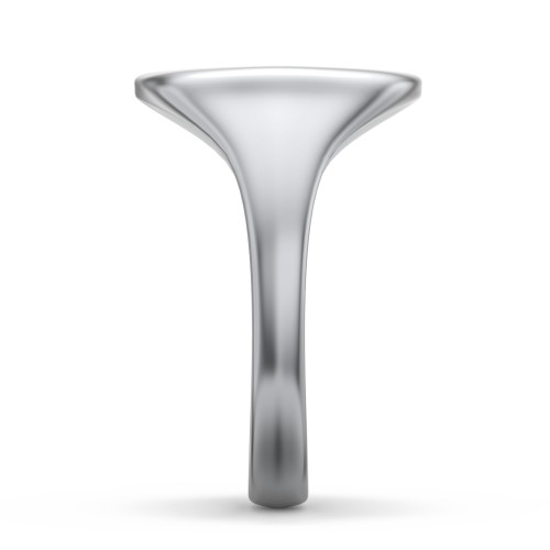 Women's Large Cushion Signet Ring – Sterling Silver