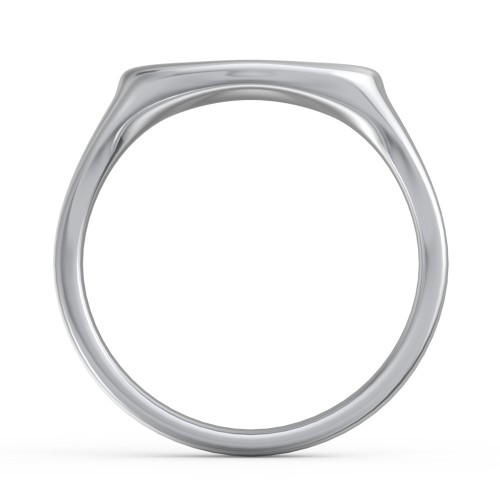 Women's Large Cushion Signet Ring – Sterling Silver