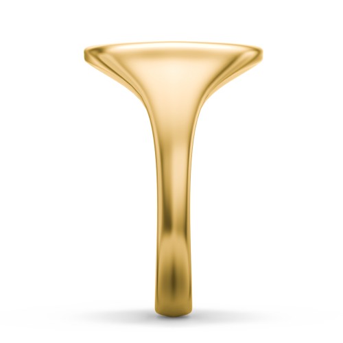 Women's Large Cushion Signet Ring – 10K Yellow Gold