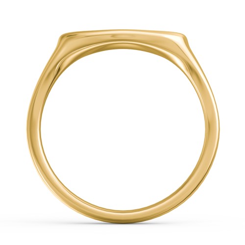 Women's Large Cushion Signet Ring – 10K Yellow Gold