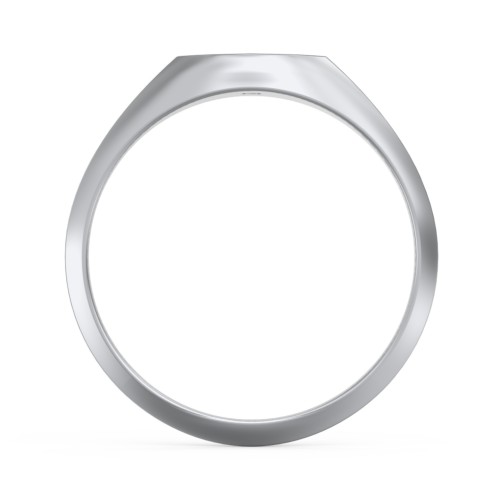 Women's Evil Eye Signet Ring with Accent Stone – Sterling Silver with Fancy Blue Premium Zirconia