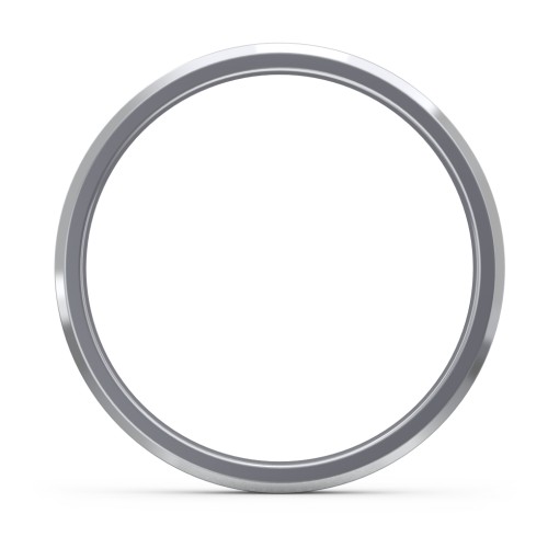 Beveled Edge Wedding Band – Sterling Silver