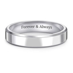 Womenβs Beveled Edge Wedding Band