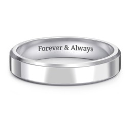 Women’s Beveled Edge Wedding Band in 925 Sterling Silver