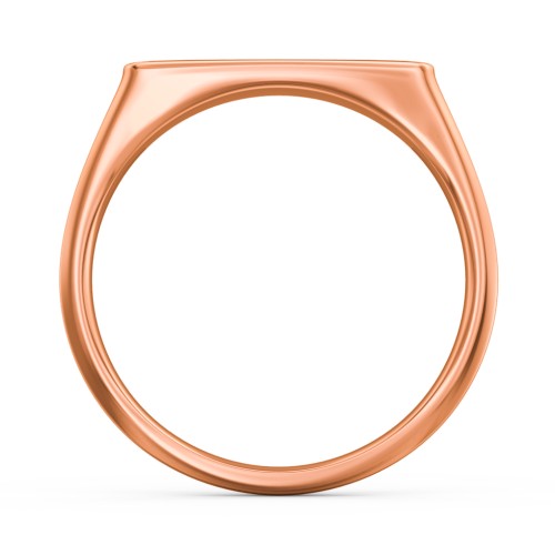 Women's Bar Signet Ring – 10K Rose Gold