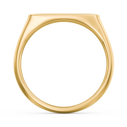 Women's Bar Signet Ring – 10K Yellow Gold