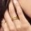 Stackable Birthstone Ring with Engraving – 10K Rose Gold with Green Sapphire