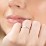 Stackable Birthstone Ring with Engraving – 10K Rose Gold with Green Sapphire
