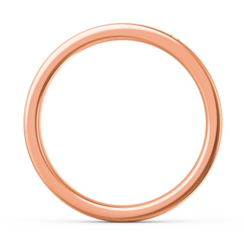 Stackable Birthstone Ring with Engraving – 10K Rose Gold with Green Sapphire