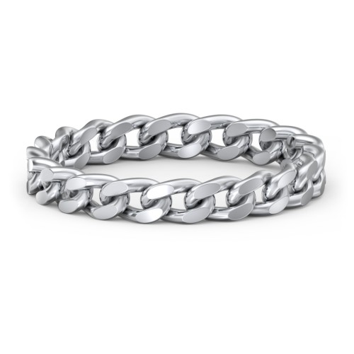 Curb Link Chain Ring – Sterling Silver