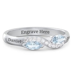 Infinity Marquise Ring with Accents
