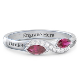 Infinity Marquise Ring with Accents