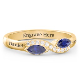 Infinity Marquise Ring with Accents